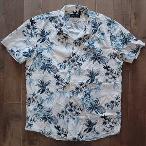 Floral Blue and White Zara Men's Shirt